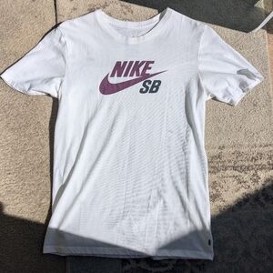 Nike SB White and Purple Short Sleeve Tee